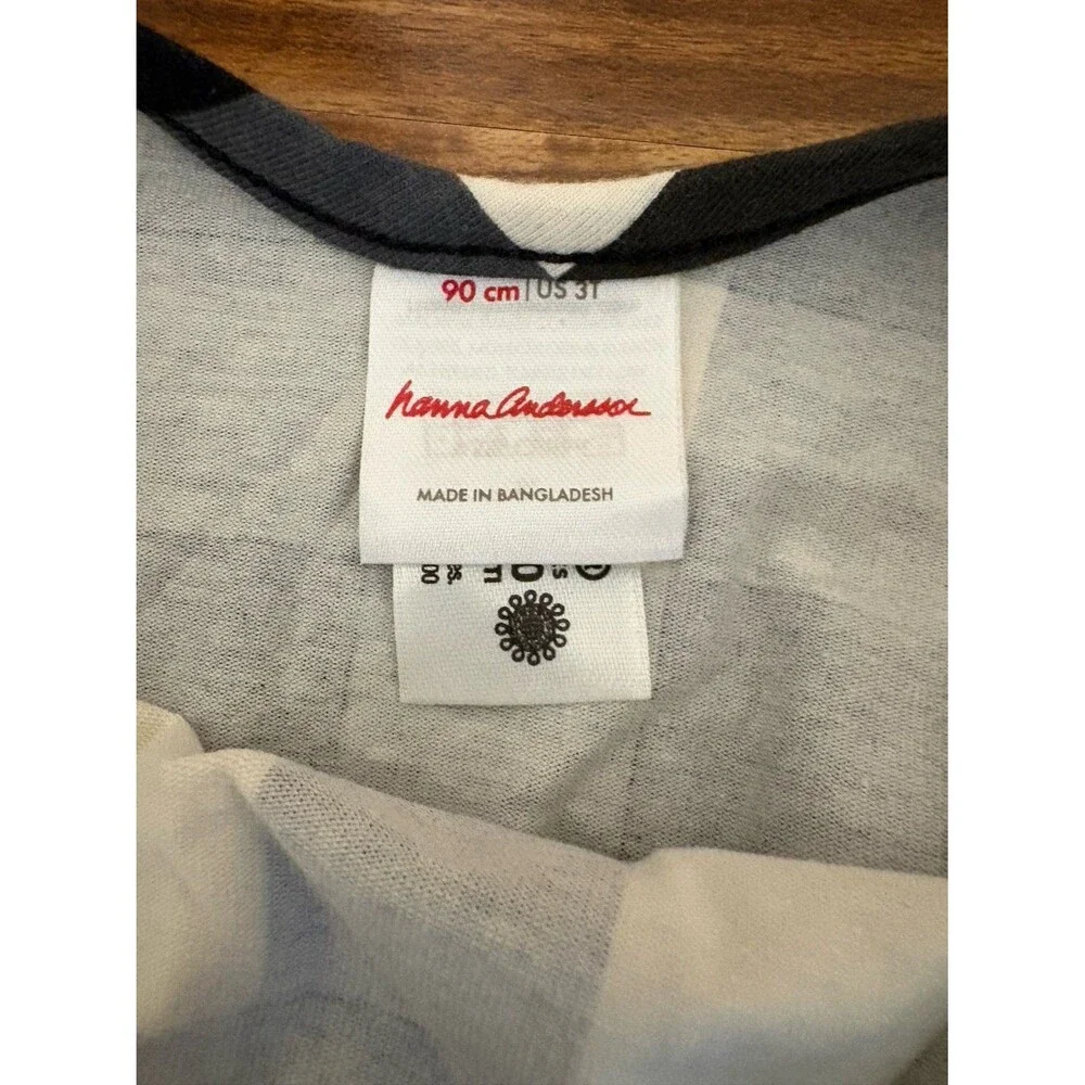 NWOT Hanna Andersson Black and White Plaid Skater Dress, Size 3T